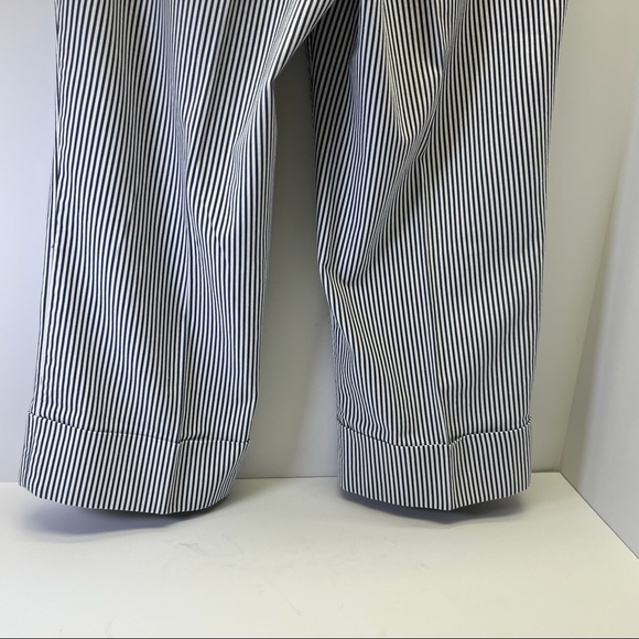 Julie Mitchell Urban Collection Capri Blue and White Stripe Pants Size 4 - Picture 9 of 12